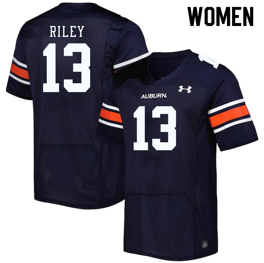 Women #13 Cam Riley Auburn Tigers College Football Jerseys Stitched-Navy